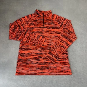 Old Navy Jacket Mens Large Orange 1/4 Zip Stretch Performance - Picture 1 of 8