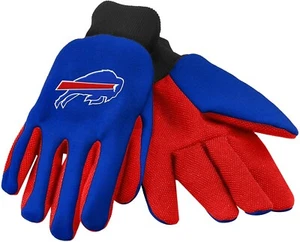 NFL Buffalo Bills Colored Palm Utility Gloves Blue w/ Red Palm by FOCO - Picture 1 of 1