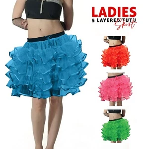 Sexy Falda Clásica Para Mujer 5 Capas Tul Ballet Elegante Baile Fiesta - Imagen 1 de 7