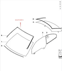 Windshield Front Upper Moulding Trim Seal Fit For BMW 3 Series Coupe E92 05-2013 - Picture 1 of 1