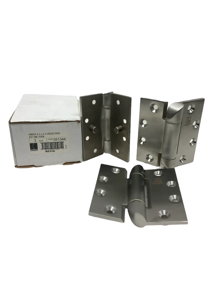 Bisagra Hagertron de acero inoxidable IHT-HB953 RSS 4,5 x 4,5 US32D/630 Hospital Foto 1 de 1