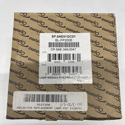 New Projector Lamp BL-FP200E/SP.8AE01GC01 With Housing for OPTOMA HD71/HD710 - Image 1 of 4