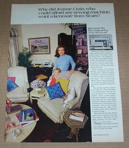 1970 print ad -JEANNE CRAIN Sears Kenmore sewing machine family home Advertising - Picture 1 of 1