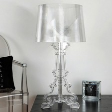 Transparent Bedside LED Crystal Shades Table Lamps Nightstand High Accents Lamp 