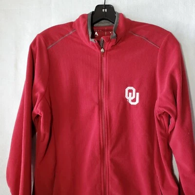 Oklahoma Sooners Shirt Womens Medium Long Sleeve Full Zip Fleece Sweatshirt - Image 1 of 4