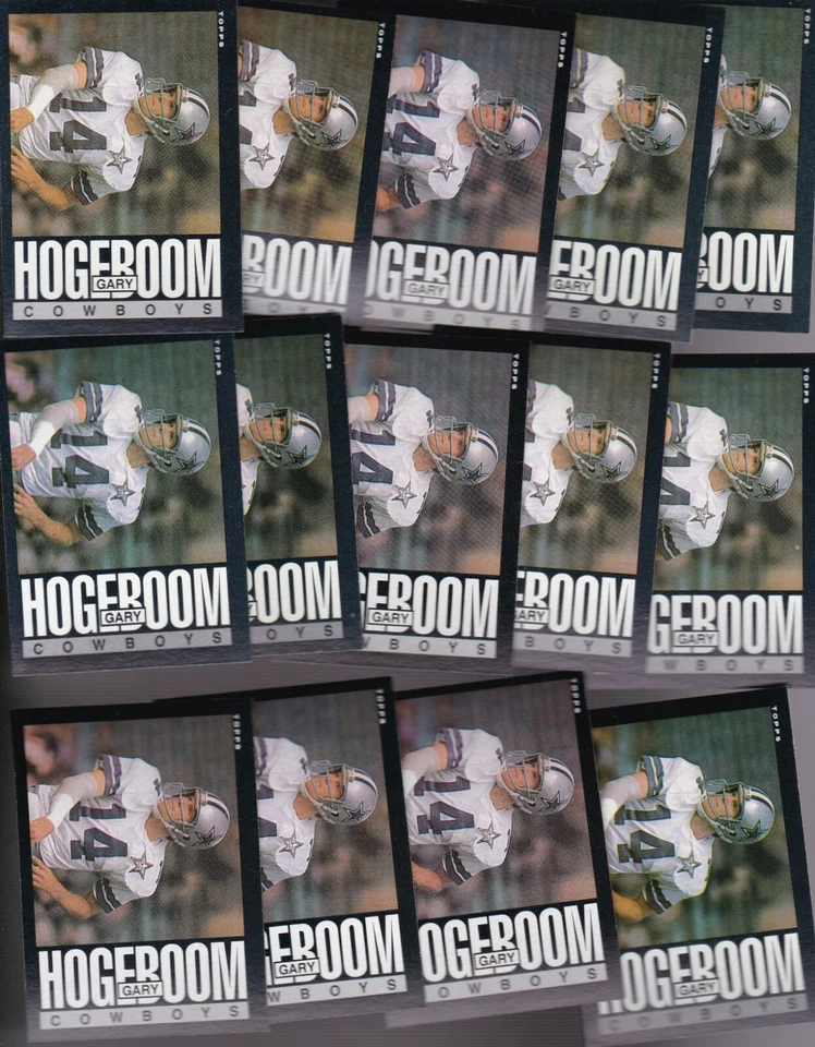 1985 Topps LOT OF (14) #44 GARY HOGEBOOM (RC) NM+ Dallas COWBOYS / CTR MICHIGAN - Image 1 of 1