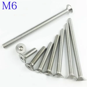 M6 6 mm M6 x 1,0 DIN7991 TESTA PIATTA vite bullone contropuntato - Foto 1 di 4