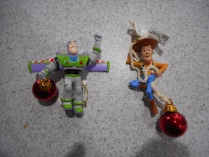 TOY STORY 2002 DISNEY STORE CHRISTMAS XMAS DECORATIONS BUZZ & WOODY - Picture 1 of 6