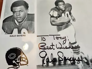 GALE SAYERS *(AUTOGRAPHED)* 8x10 Picture, CHICAGO BEARS NFL FOOTBALL PHOTO - Picture 1 of 7