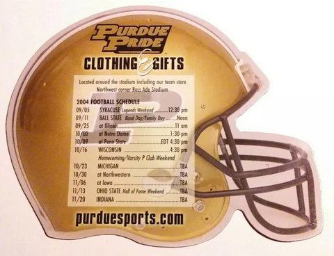 2004 Purdue Boilermakers Football Magnet Schedule Cover