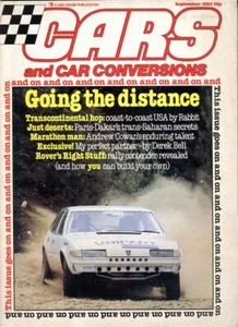Cars and Car Conversions Sept 1982 Paris-Dakar VW Rabbit Derek Bell Rover SD1 - Bild 1 von 1