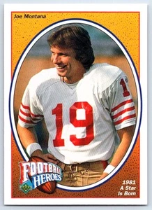 1991 Upper Deck Football Heroes Joe Montana 1981 A Star is Born San Francisco - Bild 1 von 2