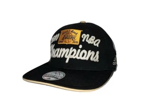 Los Angeles Lakers 2010 Back 2 Back NBA Champions Hat Cap ADIDAS Kobe Vtg - Picture 1 of 11