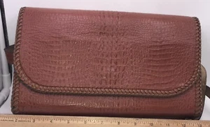 Handtasche braun Leder Schulterriemen Markenlos - Bild 1 von 8