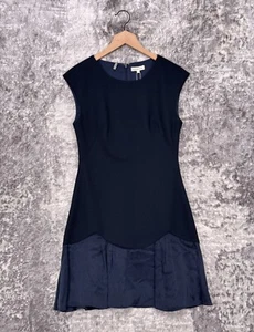 New Rebecca Taylor Dress Womens Blue Mesh Knit Sleeveless Drop Waist Mini Size 8 - Picture 1 of 9