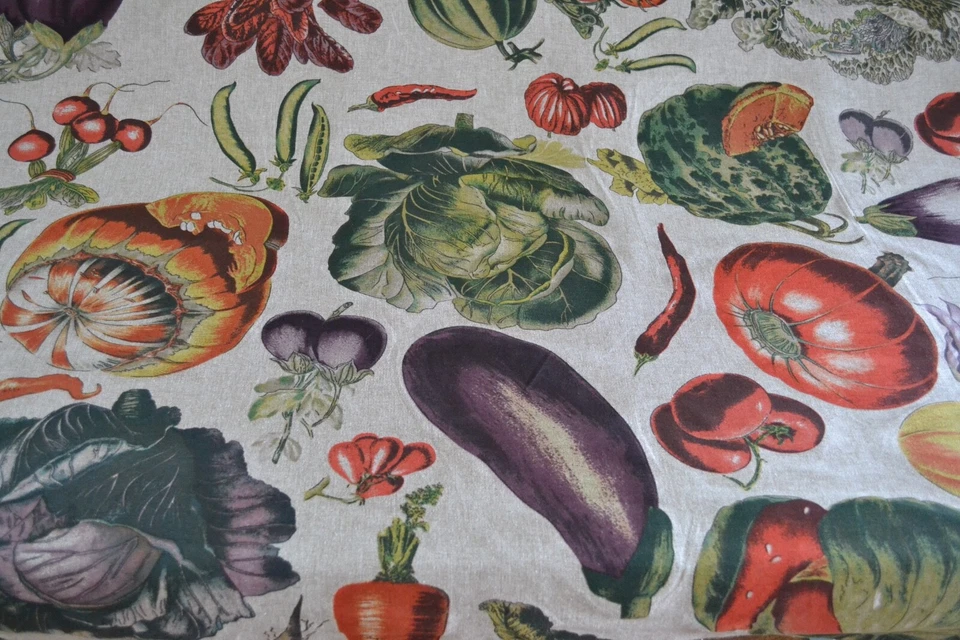 Tela de lino con patrón de frutas por diseño Legacy/Kelly O'Neal - 15 yardas Foto 1 de 4