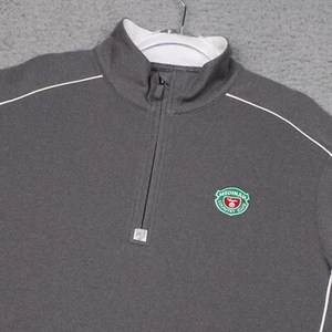 Rule 18 Bobby Jones 1/4 Zip Mens Medium MEDINAH COUNTRY CLUB Gray Performance - Picture 1 of 12