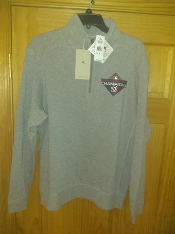 Tommy Bahama Washington Nationals World Series Champions Large Zip Sweater $165 Cover