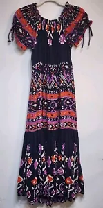 Free People Maxikleid Love Song Schulterfrei Navy Multi XS 198 $ Boho - Bild 1 von 10