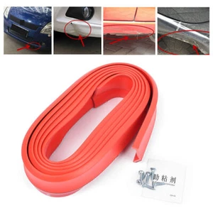 Car Universal Front Bumper Lip Splitter Chin Spoiler Skirt Rubber Body Protector - Bild 1 von 9