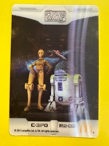 C-3PO R2-D2 2011 3-D Japanese Star Wars Card Very rare JAPAN McDonald's - Picture 1 of 6