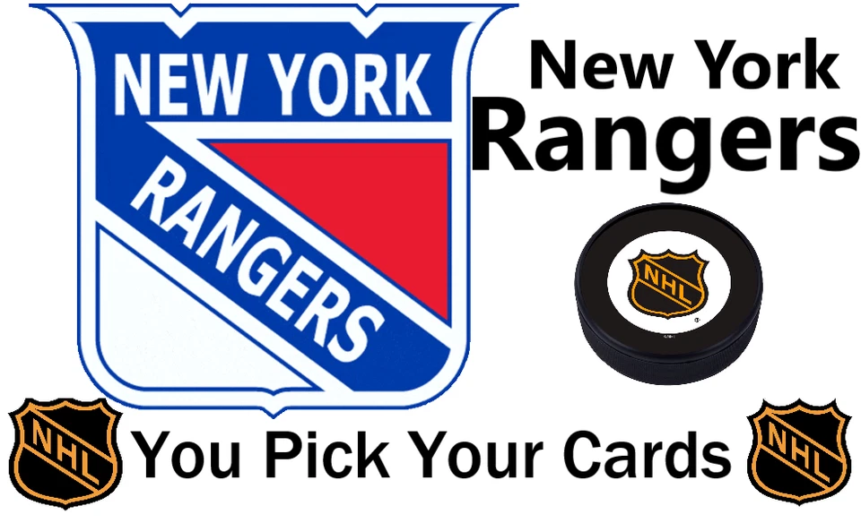 You Pick Your Cards - New York Rangers Team - NHL Hockey Card Selection B - Image 1 of 1
