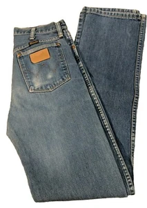 Logo Uomo Vintage Wrangler 13 MWZ Etichetta Marrone Stile Corda 29x38 - Foto 1 di 3