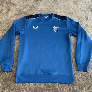 Castore Rangers Men's 23/24 Training Sweatshirt Size UK Medium Blue/Navy - Picture 1 of 11
