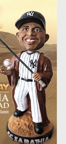 Jedi CC Sabathia 5/4/2019 New York Yankees MLB Star Wars Bobblehead SGA Mint New Cover