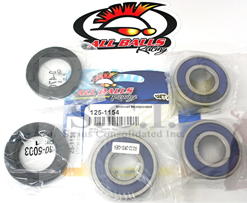 KIT COJINETE Y SELLADO RUEDA TRASERA HONDA CBR600F3 CBR900RR VT750 SOMBRA 25-1154 Foto 1 de 4