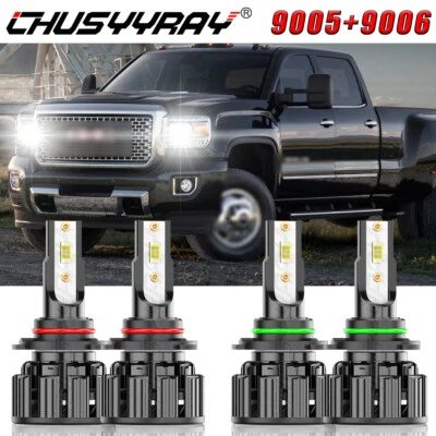 Kit combinado de faros Hi & Lo blanco Fit GMC Canyon 2004 2005 2006-2012 6000K NUEVO Foto 1 de 4