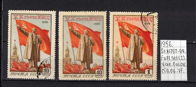 Soviet stamps 1956 SC#1797-98 Full Set Error in "O" Var.Col. MH/CTO OG IP060003 - Image 1 of 2