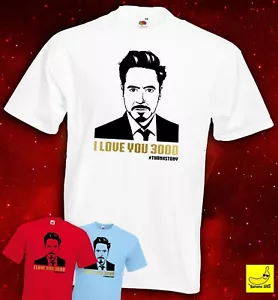 Camiseta Marvel Avengers I Love You 3000 Endgame Ironman Robert Downey JR Marvel - Imagen 1 de 4