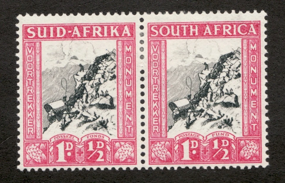 1933-36 Sudáfrica Sc# B2 Semipostal - Bilingüe - Pase de Cradock. Sellos MH Foto 1 de 1