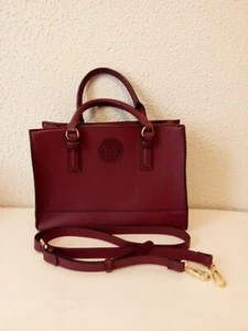 Bolso de Hombro Desmontable Nanette Lepore Granate Guijarro Cuero Sintético Doble Asa - Imagen 1 de 22
