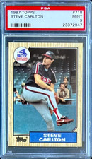 1987 TOPPS #718 STEVE CARLTON HOF PSA 9 MINT WHITE SOX