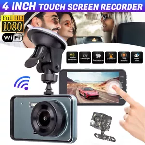 HD 1080P Touch Screen Dash Cam Dual Lens Car DVR Recorder Front &Rear Camera GPS - Picture 1 of 13
