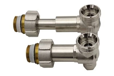 Hahnblock ET2/50 Exclusiv Eckform für Heizkörper mit 3/4" AG Simplex - Bild 1 von 2