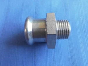 M328-Mapress Edelstahl Übergang 22mm - 1/2" AG Nr 31715 M Kontur - Bild 1 von 1
