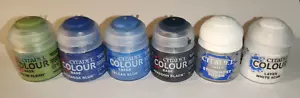 Set 6 Citadel Paints 40k Sigmar Warhammer Orruk Flesh Macragge Blue Abaddon - Picture 1 of 1