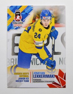 2023 BY Cards IIHF World Junior Championship Sweden #86 Jonathan Lekkerimaki