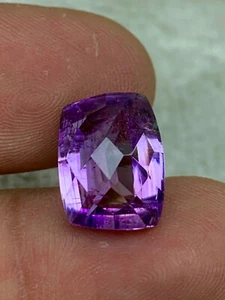 7.20Ct Natural Amethyst Cushion Sugar Loaf, Medium Purple, Amethyst Flawless - Picture 1 of 10