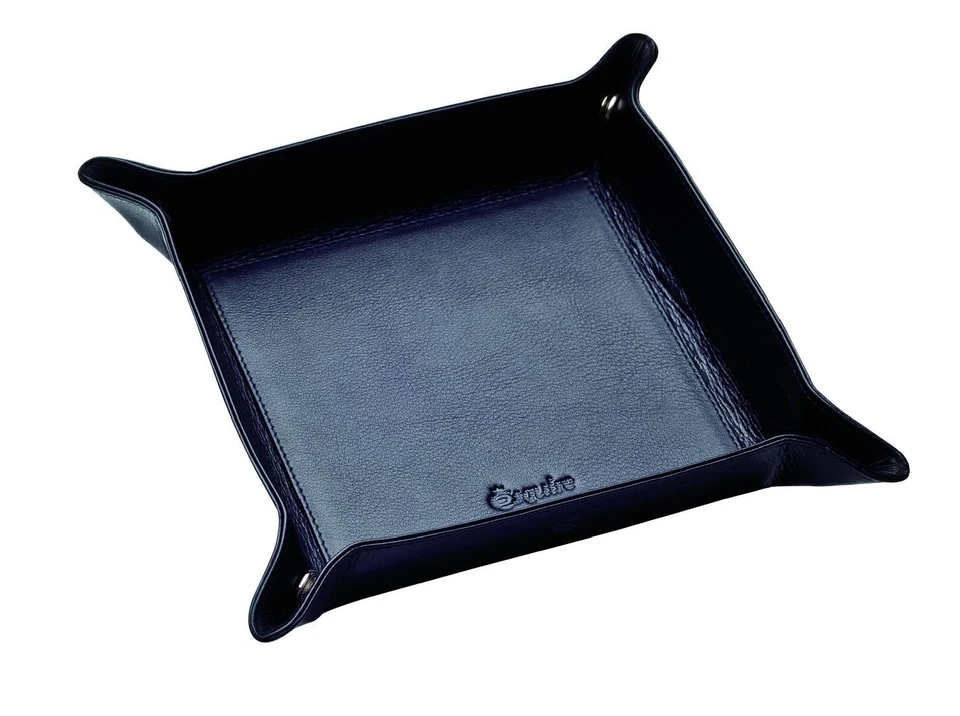 Esquire Taschenentleerer,Vide-Poche,Leder in schwarz,Luxus Accessoires Herren