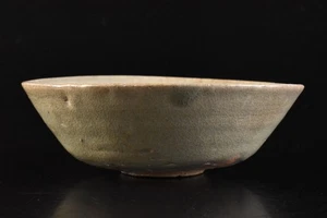 F7750: XF Korean Goryeo celadon Shapely TEA BOWL Chawan Tea Ceremony - Picture 1 of 7