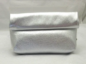 GiGi New York Lindsay Leder Abend Clutch Silber Liste 235 $ - Bild 1 von 11