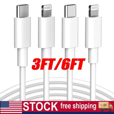 USB C-L Fast Charger Cable Type USB C PD Cord to For iPhone 14 13 12 11 Pro Max - Image 1 of 4