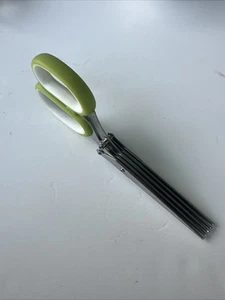 Multipurpose 5 Blade Kitchen Sewing Fringe Shear Herb Cutter Vegetable Scissors - Picture 1 of 5