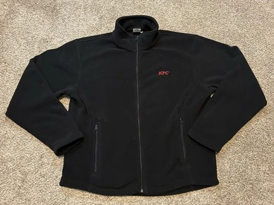 Barco Kentucky Fried Chicken KFC Fleece Jacket Men M Black Full-Zip Employee - Image 1 of 4