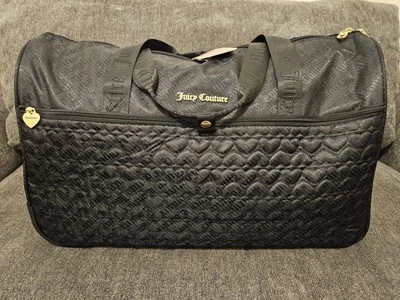 Juicy Couture Duffel Bag XL Black Trolley Handle Luggage Roller Bag NWT - Image 1 of 4