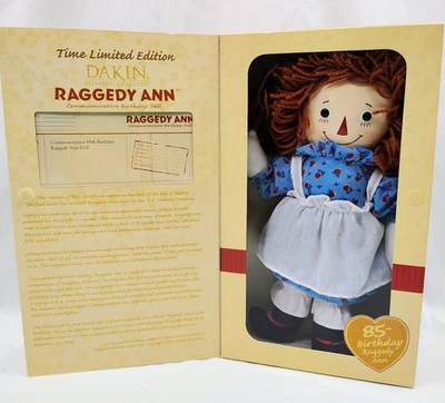 Dakin Applause 85th Birthday Raggedy Ann Doll 12" Limited Edition Cloth Rag Doll - Image 1 of 4